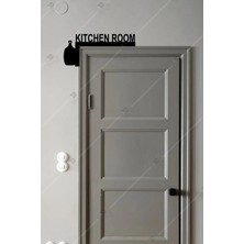 St. Morritz Kitchen Room Yazılı Köşelik Sol Köşe Ahşap Kapı Süsü Dekoratif