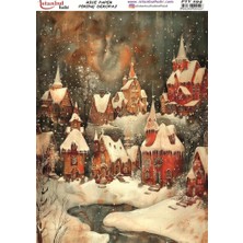 Ehobici Pirinç Dekopaj Kağıdı 30X42CM PTY-294 Yılbaşı