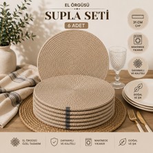 Myistasyon 6 Adet Jüt Supla / Amerikan Servis Lux Sunum Tabak Altlığı