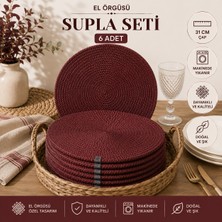 Myistasyon 6 Adet Jüt Supla / Amerikan Servis Lux Sunum Tabak Altlığı