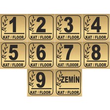 St. Morritz Metal Yönlendirme Levhası, Apartman Kat Isimliği  Kat Numarası 16X16 Cm.