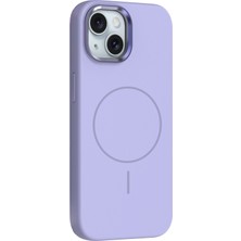 Techno Guru iPhone 14 Kılıf M-Safe Şarj Özellikli ve Metal Kamera Çerçeveli Edi Premium Silikon Kapak