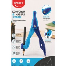 ArtMaster Mavi Plastik Pergel Kurşun Kalemli 1 Adet Maped Kidz 191611 Pergel Matematik Geometri Mimari Proje Teknik Çizim