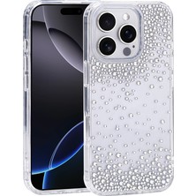 Mobixa iPhone 16 Pro Kılıf Beril Damla Taşlı Işıltılı Şeffaf Tpu Kapak
