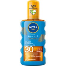 Bezos Sun Güneş Koruyucu Krem & Spf+30 Uva+Uvb Bronzluk Artirici Yağ Spreyi 200ML