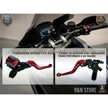 Ctvr Universal Motosiklet Hidrolik Fren ve Debriyaj Kolu Seti - Kırmızı Ayarlanabilir Cnc Modifiye Set - R&n Store