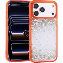 Mobixa iPhone 17 Pro Max Kılıf Beril Damla Taşlı Işıltılı Şeffaf Tpu Kapak