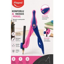 ArtMaster Mor Plastik Pergel Kurşun Kalemli 1 Adet Maped Kidz 191611 Pergel Matematik Geometri Mimari Proje Teknik Çizim