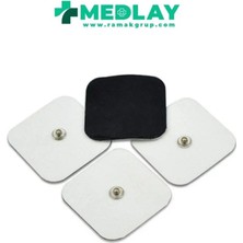 St. Morritz 5x5 Çıtçıtlı Tens Elektrot Pedi, 2 Paket, 8 Adet, Rahat ve Güvenli Kullanım