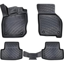 St. Morritz Volkswagen Tiguan 2007-2015 3D Siyah Kokusuz Havuzulu Paspas Takımı