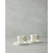 St. Morritz Axel New Bone China 12 Parça 6 Kişilik Kahve Fincan Takımı Beyaz