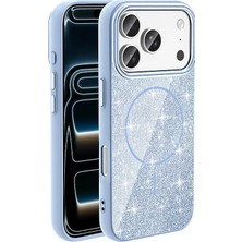 Mobify iPhone 18 Pro Max Kılıf Parla Magsafe Simli Parlak Kapak