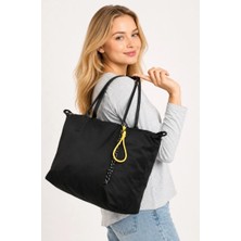 POLOGRAND London Orijinal Geniş Hacimli Su Geçirmez Paraşüt Kumaş Shopper Trend ve Şık Büyük Boy Omuz ve Kol Çantası