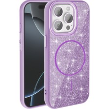 Royal Case iPhone 15 Pro Kılıf Parlak Sim Tasarımlı Şık Kamera Yükseltili Magsafe Kapak Ryc/okso
