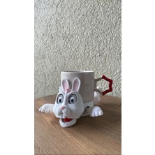 Nure Store Sevimli Tavşan Bardak Altlığı- Hareketli ve Eğlenceli Bardak Altlığı