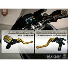Ctvr Universal Motosiklet Hidrolik Fren ve Debriyaj Kolu Seti - Gold Ayarlanabilir Cnc Modifiye Set - R&n Store