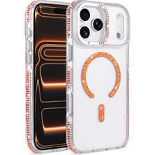 Royal Case iPhone 17 Pro Max Magsafe Uyumlu Taş Işlemeli Silikon Telefon Kılıfı Ryc/ Tera
