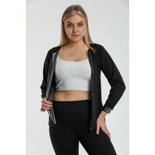 Fit Women Sauna Fermuarlı Uzun Kol Üst 4415