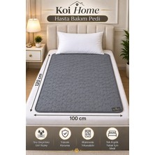 Koi Home Yıkanabilir 100x120 Hasta Bakım Alt Pedi Sıvı Geçirmez Kapitoneli Yüksek Emicili Defalarca Kulanılabilen ANTRESİT PET
