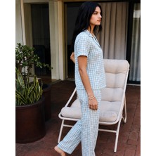 Fit Women Viskon Karışım Homewear Su Yeşili Pijama Takımı