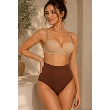 Fit Women Kadın Toparlayıcı Yüksek Bel Esnek Kahve Külot