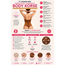 Fit Women Zıbın String Model Toparlayıcı Çıtçıtlı Body Korse 9052