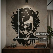 Hobifabrik Atölye 3D Joker Temalı Dekoratif Duvar Objesi, 20CM
