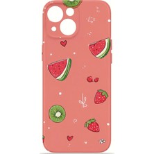 Piyasa Sepeti iPhone 15 Vorian İnce Kamera Korumalı Mika Kılıf Summer Fruit Crush