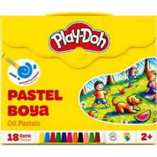 Bereketli Store Play-Doh 18'li Çantalı Pastel Boya Seti | Taşıma Çantalı Renkli Boya Seti