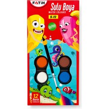 Bereketli Store Fatih 12'li Sulu Boya Kalemi S-12 | 12 Renk Suluboya Seti Fırçalı