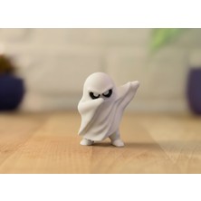 Hobifabrik Atölye Ghost Figür, 3D Baskı Ghost Biblosu, Kitaplık, Gamer Dekorasyonu Ghost Figürü, 7cm
