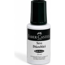 Bereketli Store Faber-Castell Sıvı Düzeltici Daksil 20 ml | Fırçalı Beyaz Düzeltme Sıvısı