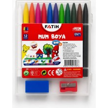 Bereketli Store Fatih Silgili Açacaklı 12 Renk Mum Boya | Çocuk Boya Kalemi Seti