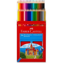 Bereketli Store Faber-Castell 36'lı Kuru Boya Kalemi | Canlı Renkler Profesyonel Boyama Seti