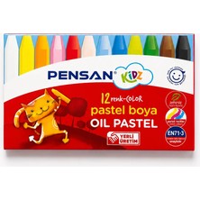 Bereketli Store Pensan 12 Renk Pastel Boya | Canlı Renkli Mum Boya Seti