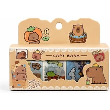 Bereketli Store Capy Bara 4'lü Desenli Bant Seti Mavi | Dekoratif Renkli Yapışkan Bant