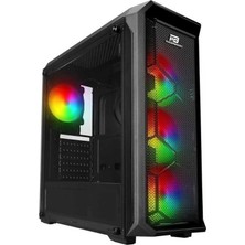 Powerboost VK-P15B Atx Argb Fan 80+ Siyah 600W Gamıng Kasa