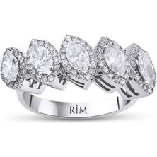 Rim Pırlanta 1.65 Karat Laboratuvar Pırlanta Markiz Beştaş Yüzük - Hrd Sertifikalı