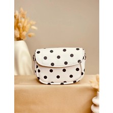 Mini Flap Çapraz Askılı Puantiye Desen Çanta