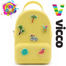 Vicco Pvc Mini Boy Çocuk Plaj Çantası Kreş Çantası Sırt Çantası Okul Çantası Unisex Çanta