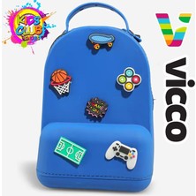 Vicco Pvc Mini Boy Çocuk Plaj Çantası Kreş Çantası Sırt Çantası Okul Çantası Unisex Çanta