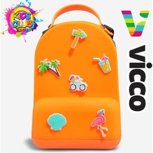 Vicco Pvc Mini Boy Çocuk Plaj Çantası Kreş Çantası Sırt Çantası Okul Çantası Unisex Çanta