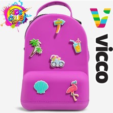Vicco Pvc Mini Boy Çocuk Plaj Çantası Kreş Çantası Sırt Çantası Okul Çantası Unisex Çanta