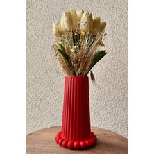 Nure Store Pinterest Görünümlü Bohem Tarz Çizgili Bubble Vazo- 20CM