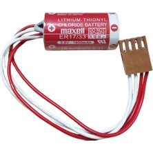 Evimdeyokyok Maxell ER17/33 3.6V 2/3A 4 Pın Size Lithium Pil - Kahverengi Soket