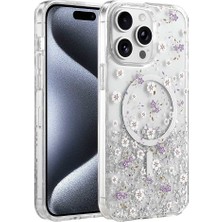 Evimdeyokyok Onegif Apple Iphone 15 Pro Max Misk Simli Magsafe Kapak - Desen 2