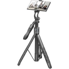 Evimdeyokyok Telefon Tripodu ve Selfie Çubuğu Bluetooth Kumandalı 153 cm Siyah ND1049