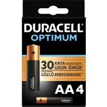 Ankaverse Duracell Optimum Alkalin Aa Kalem Pil 4'lü Paket