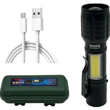 Evimdeyokyok Wison WS-5454 Cob LED USB Şarjlı Mini El Feneri