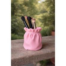 Nure Store Büzgülü Pudra Pembe Makyaj Organizer